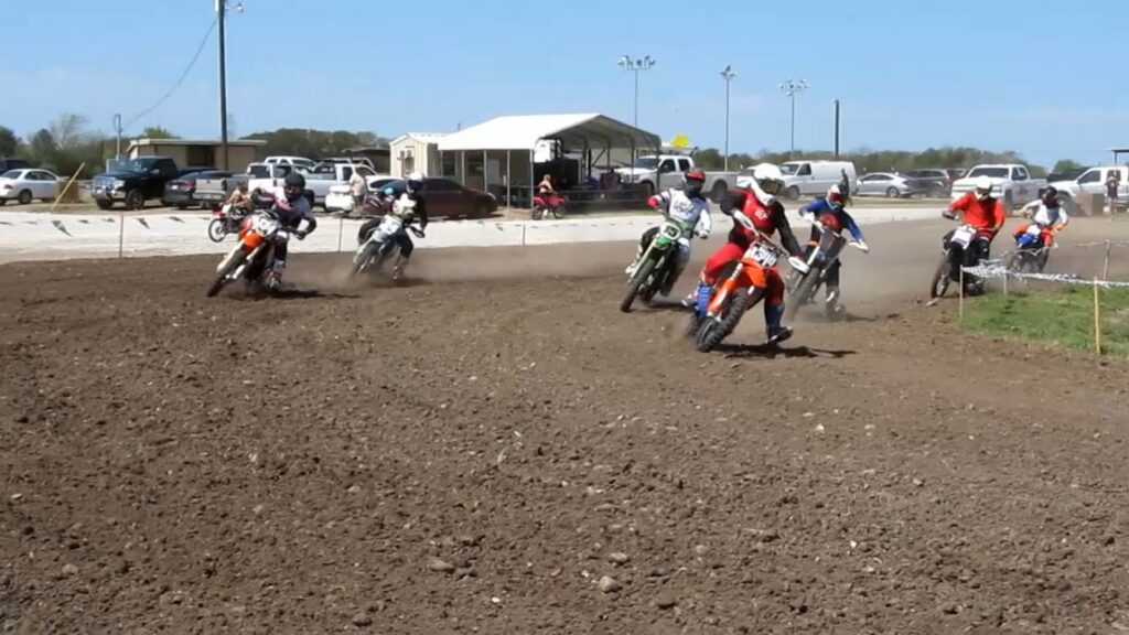 MX Bikers Taking the Curve - Motocross - Riesel Texas