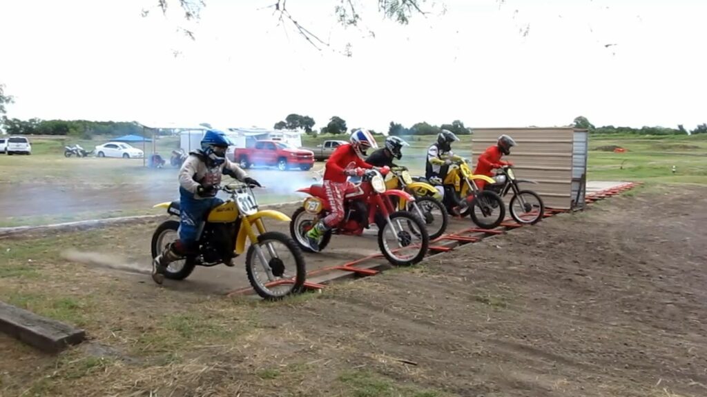 Motocross Racers at the start - Waco Eagles MX Park Riesel Texas
