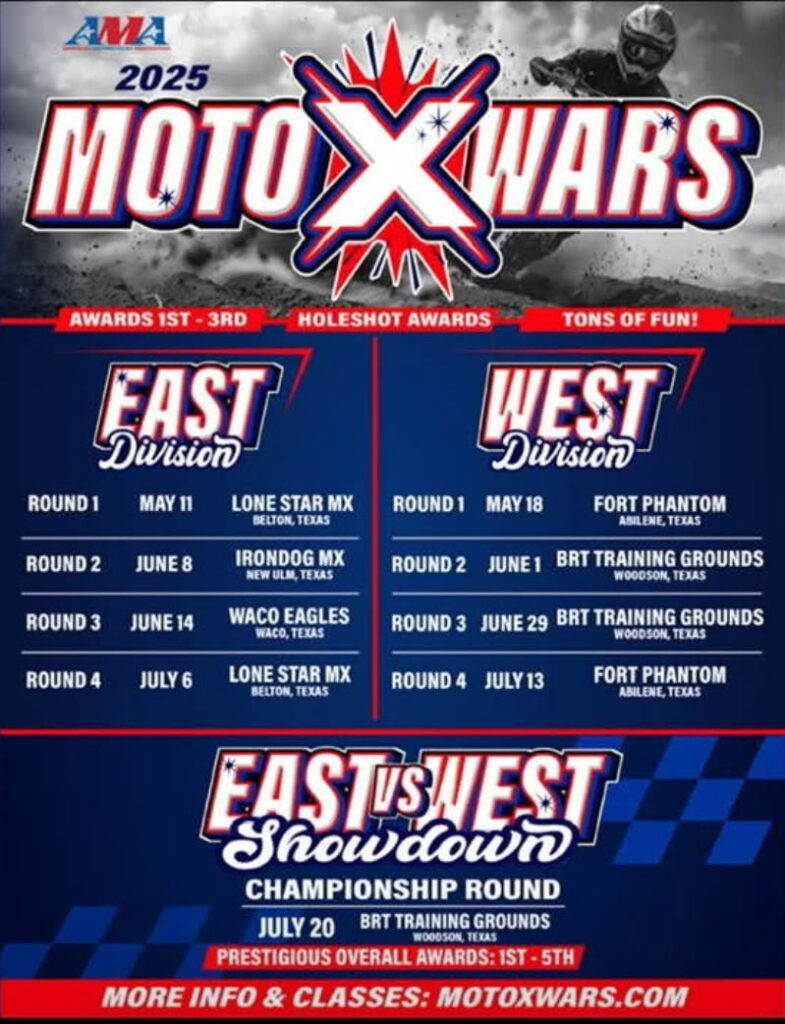 Waco Eagles MX Park Riesel/Waco, Texas Moto X Wars 2025