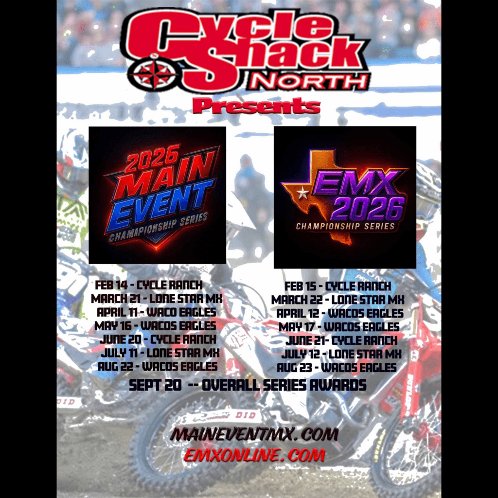 Cycle Shack North 2026 MX Championship Series Schedule
